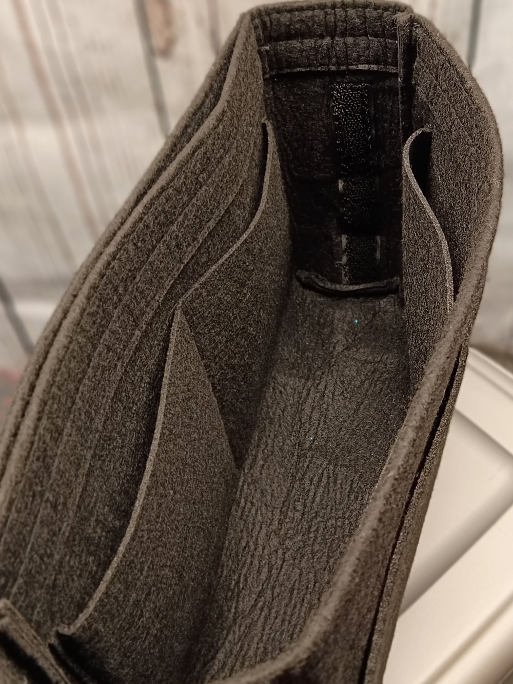 Felt Insert Organizer for Purse, Bag, Diaper, - Black - Picture 3 of 3